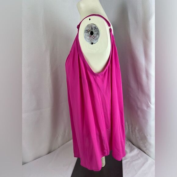 Torrid Womens Tank Solid Pink Georgette Tunic Size 2X - Picture 4 of 8
